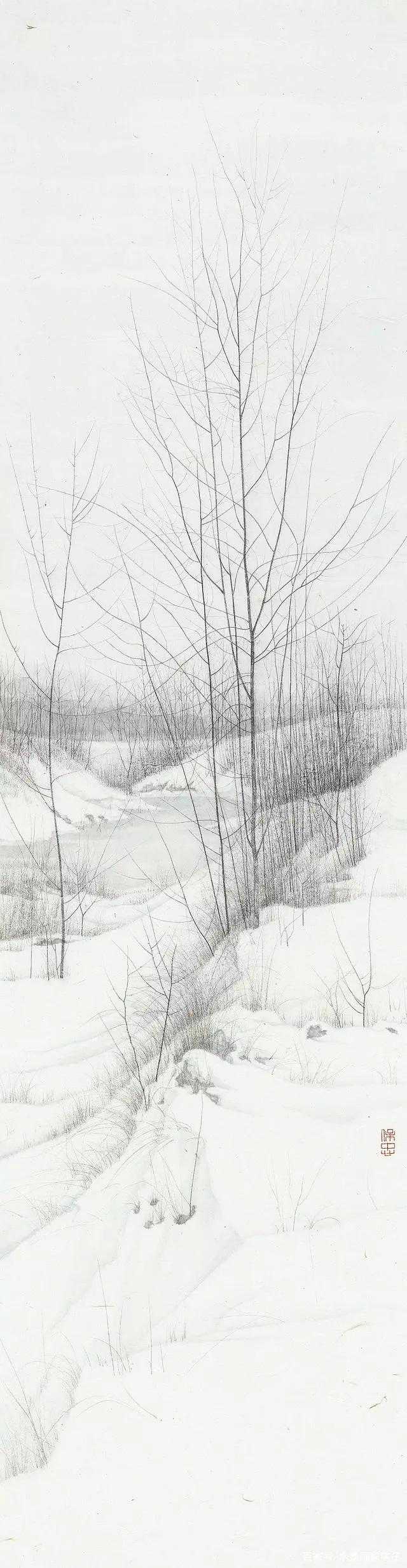 肃穆萧瑟——程保忠冰雪山水画作品欣赏