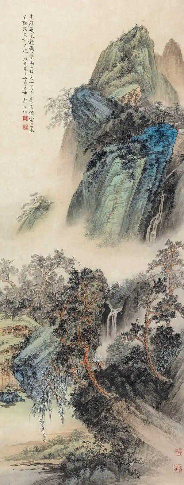 顾坤伯山水画欣赏