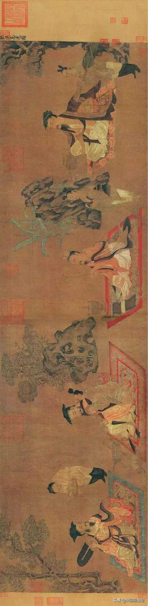 唐 孙位《高逸图卷》高清鉴赏