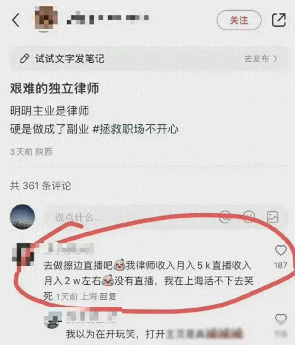 女律师自曝擦边直播月入2万，引发热议不断