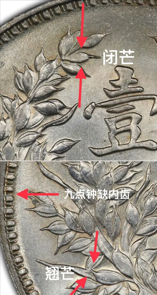 袁像中版别最少的银元，九年精发、缺口造、斜口造