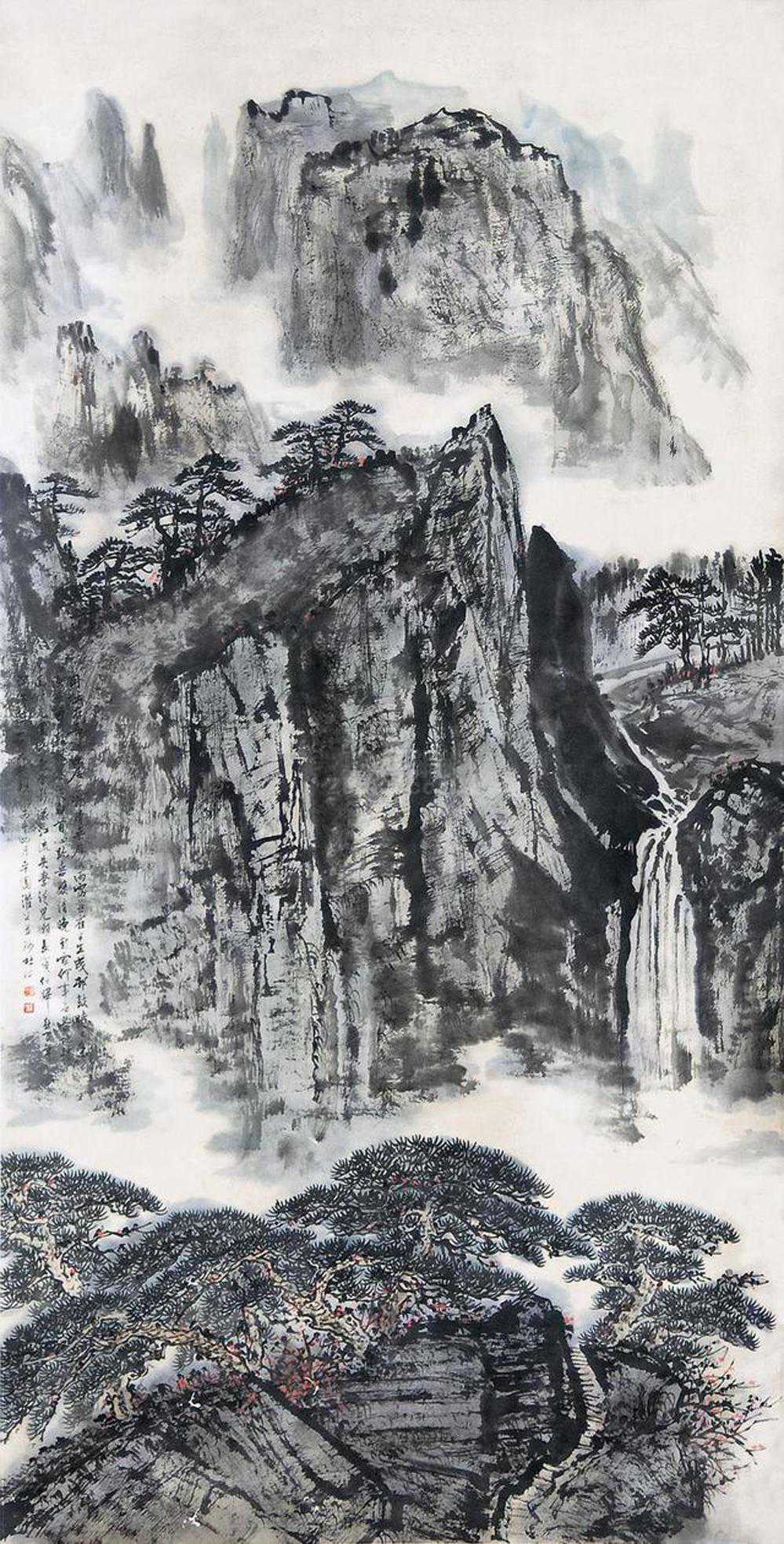 天天漫画网：画家冯灌父《高山流水 笔墨风骨》