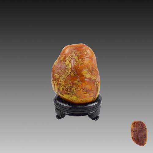 白石款田黄薄意刻闲章大公国际拍卖有幸征集