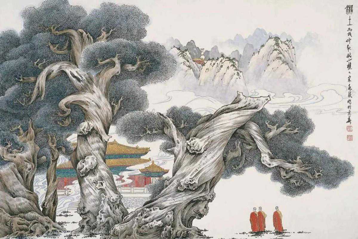 大红袍画家宋兆钦，笔下青绿山水在当代画坛首屈一指
